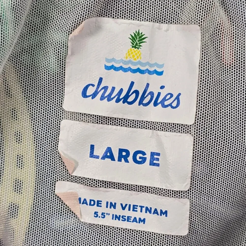 Chubbies Swim Trunks Mens Large 5.5